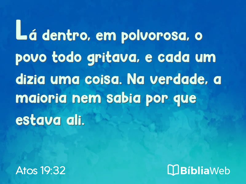 Atos 19:32 em imagem para compartilhar
