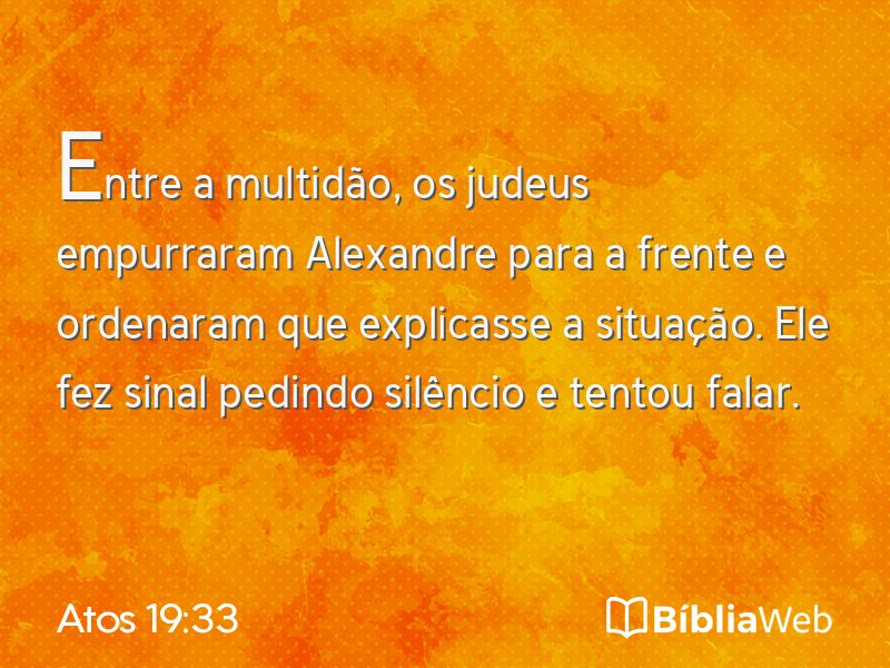 Atos 19:33 em imagem para compartilhar