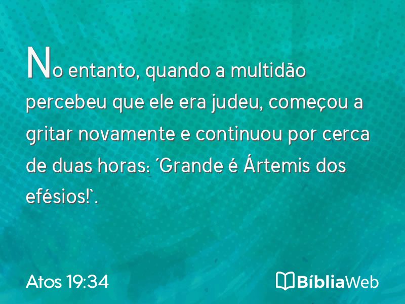 Atos 19:34 em imagem para compartilhar