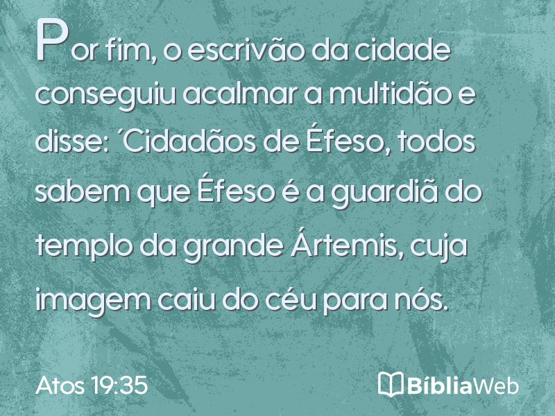 Atos 19:35 em imagem para compartilhar
