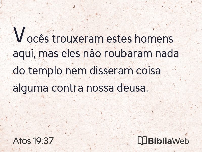 Atos 19:37 em imagem para compartilhar