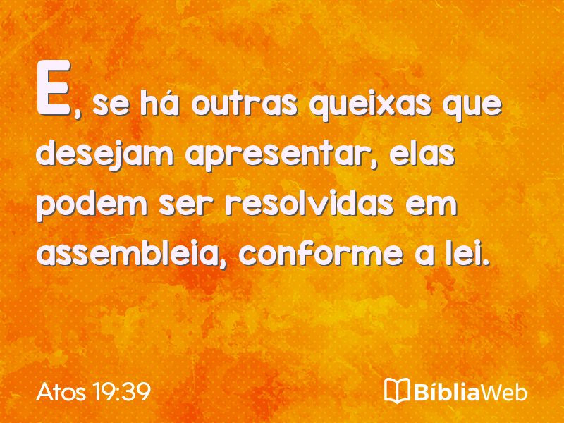 Atos 19:39 em imagem para compartilhar