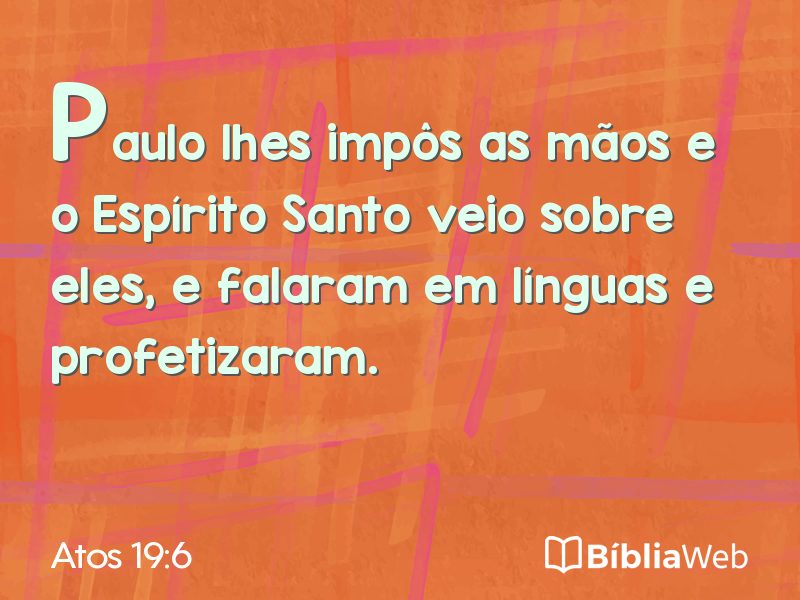 Atos 19:6 em imagem para compartilhar