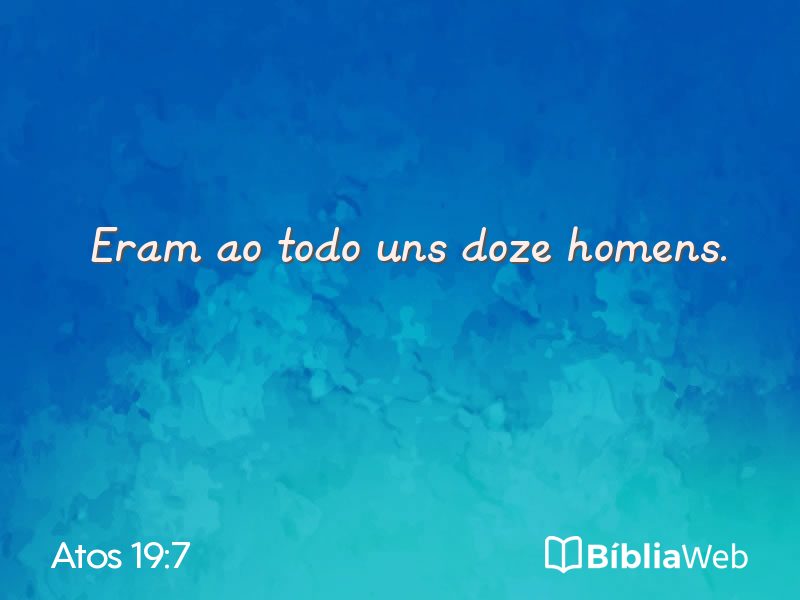 Atos 19:7 em imagem para compartilhar