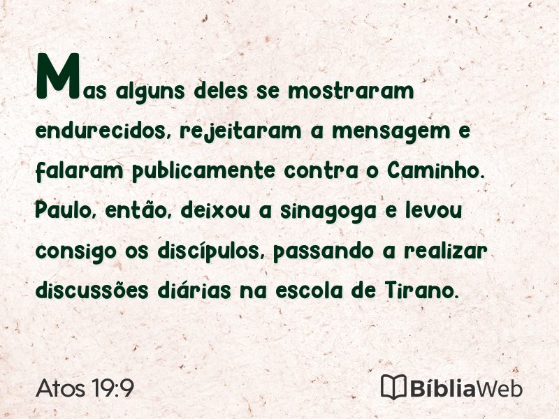 Atos 19:9 em imagem para compartilhar