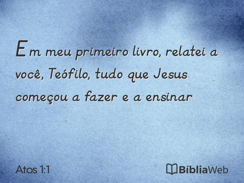Atos 1:1 em imagem para compartilhar