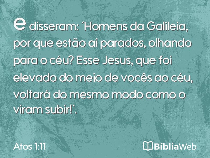 Atos 1:11 em imagem para compartilhar
