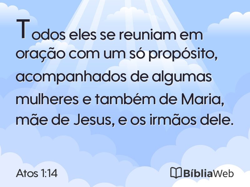 Atos 1:14 em imagem para compartilhar