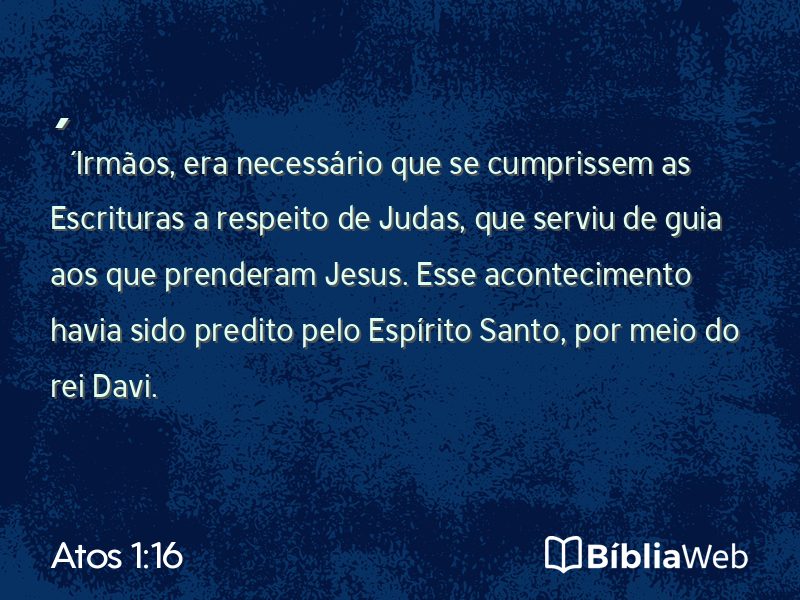 Atos 1:16 em imagem para compartilhar