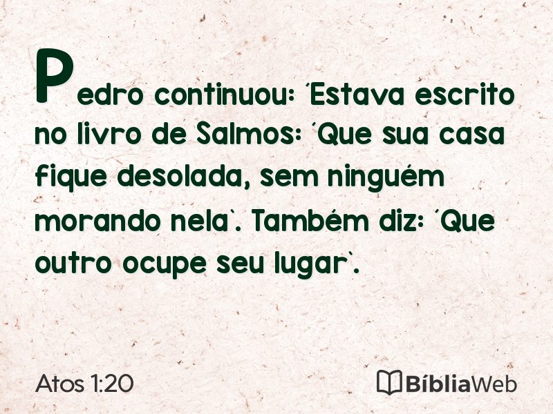 Atos 1:20 em imagem para compartilhar