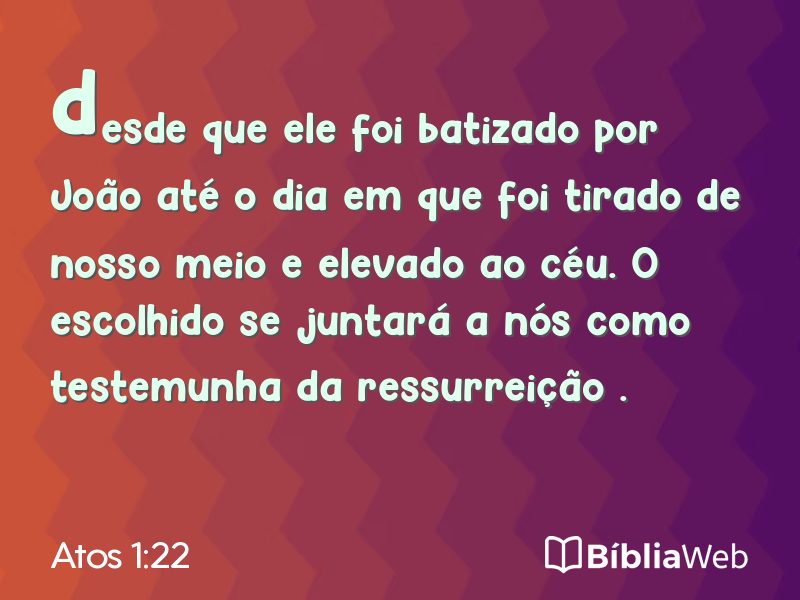 Atos 1:22 em imagem para compartilhar