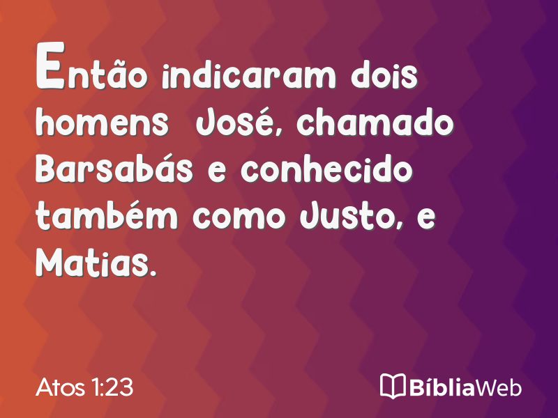 Atos 1:23 em imagem para compartilhar