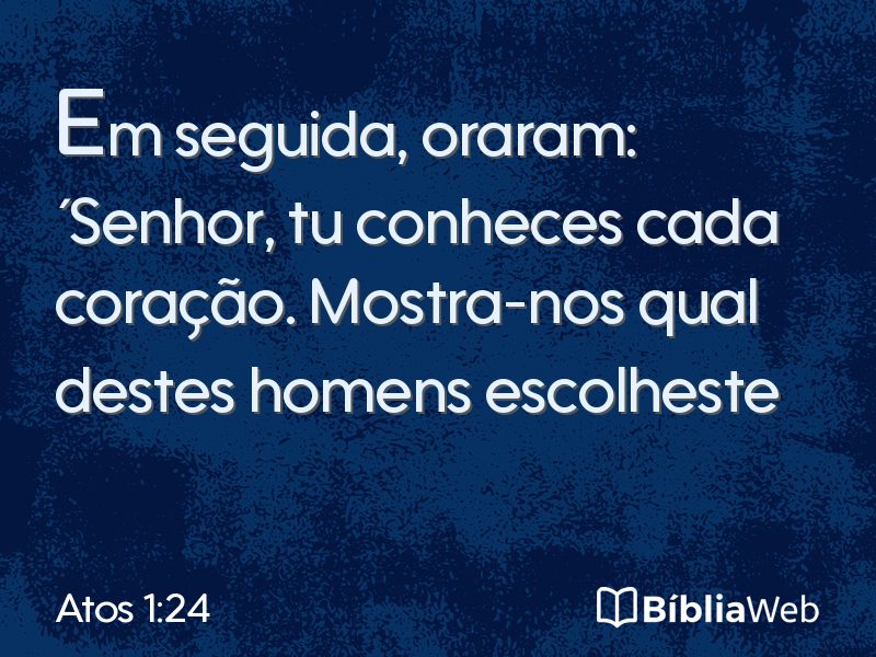 Atos 1:24 em imagem para compartilhar