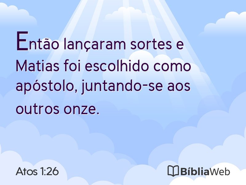 Atos 1:26 em imagem para compartilhar