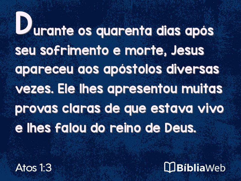 Atos 1:3 em imagem para compartilhar