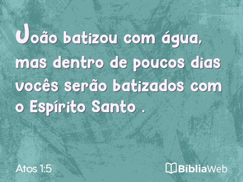 Atos 1:5 em imagem para compartilhar
