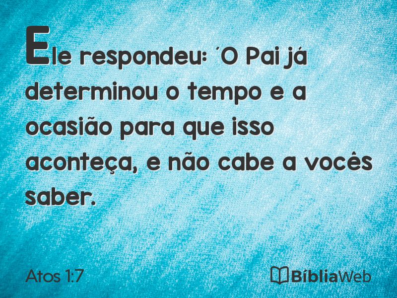 Atos 1:7 em imagem para compartilhar