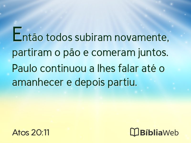 Atos 20:11 em imagem para compartilhar