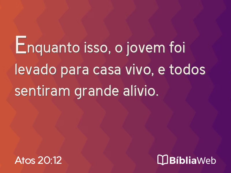 Atos 20:12 em imagem para compartilhar