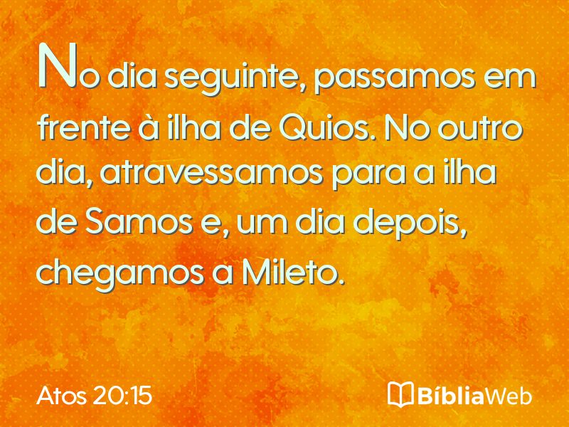 Atos 20:15 em imagem para compartilhar