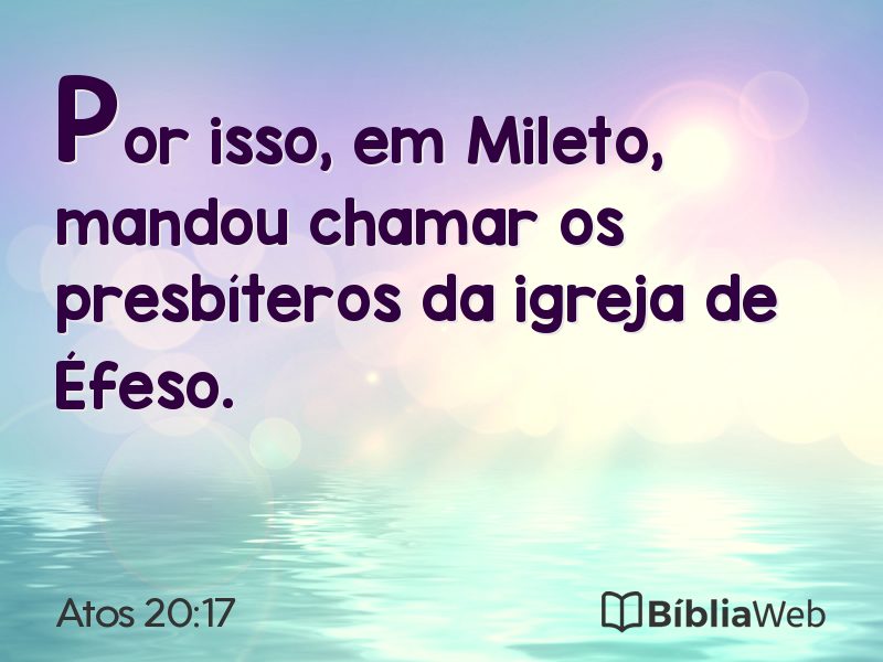 Atos 20:17 em imagem para compartilhar