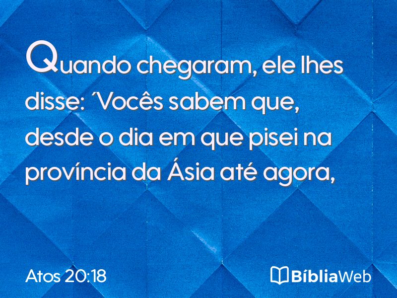 Atos 20:18 em imagem para compartilhar