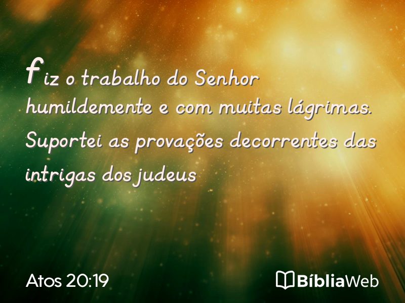 Atos 20:19 em imagem para compartilhar