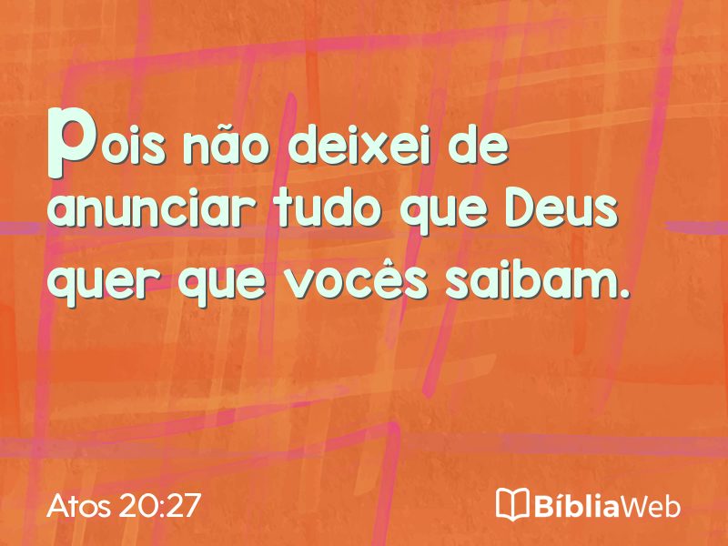 Atos 20:27 em imagem para compartilhar