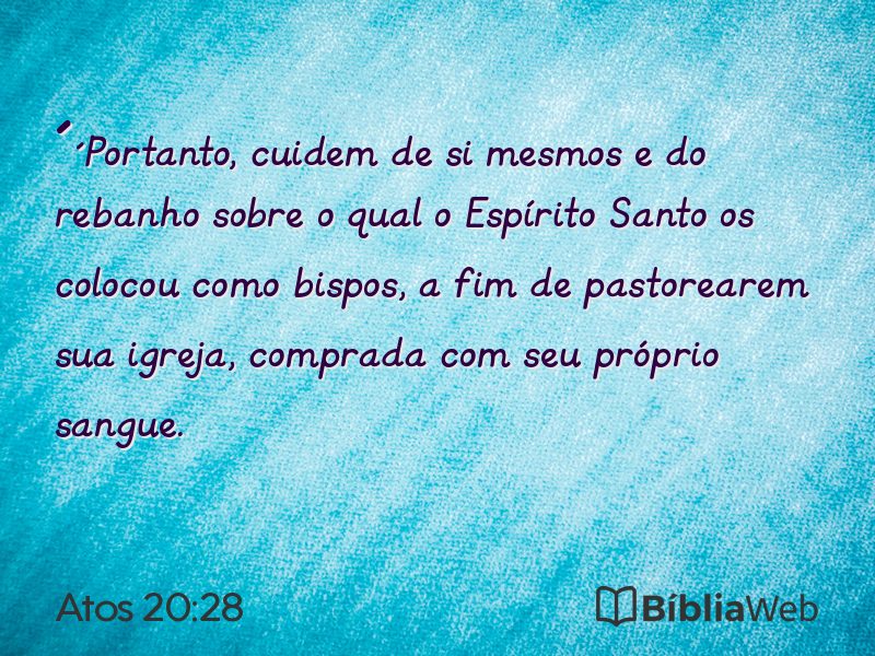Atos 20:28 em imagem para compartilhar