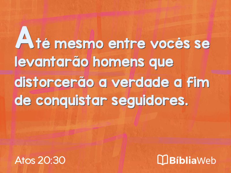 Atos 20:30 em imagem para compartilhar