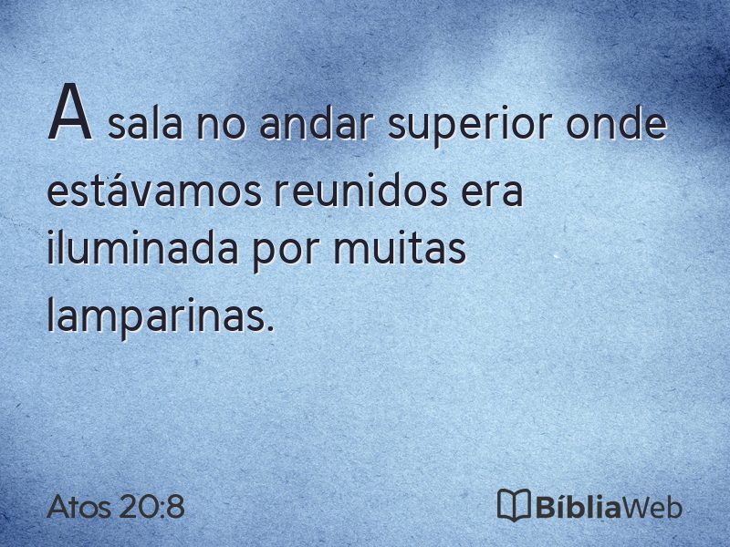 Atos 20:8 em imagem para compartilhar