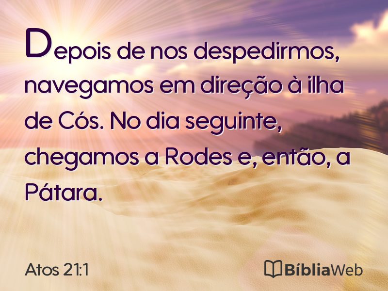 Atos 21:1 em imagem para compartilhar