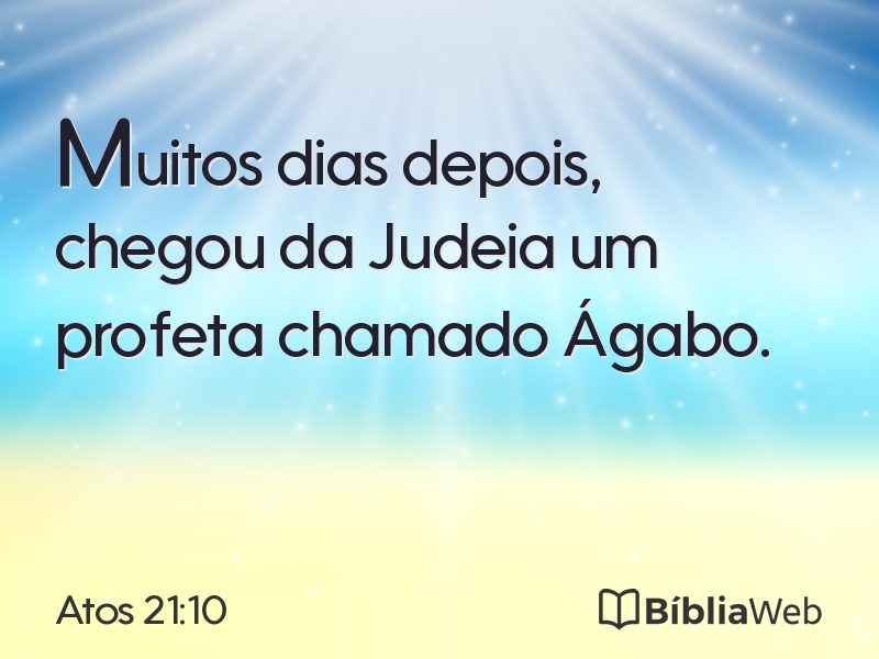 Atos 21:10 em imagem para compartilhar