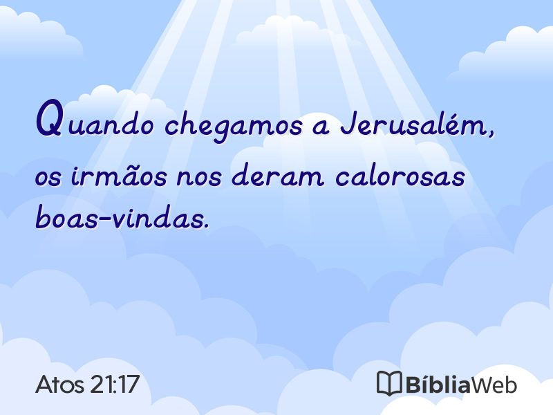 Atos 21:17 em imagem para compartilhar