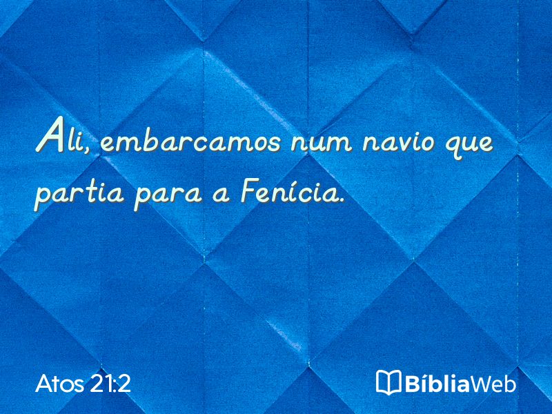 Atos 21:2 em imagem para compartilhar