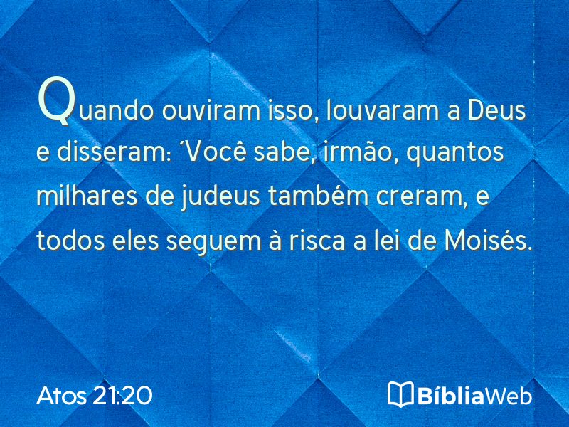 Atos 21:20 em imagem para compartilhar