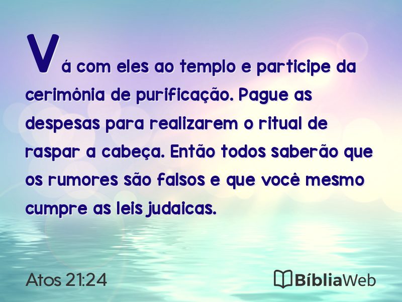 Atos 21:24 em imagem para compartilhar