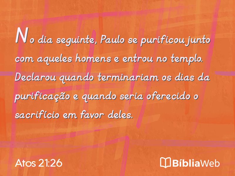 Atos 21:26 em imagem para compartilhar
