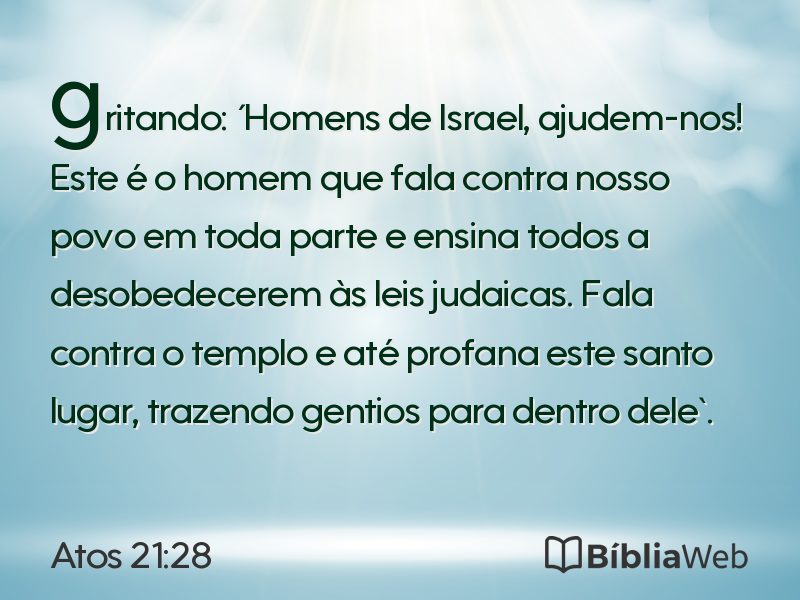 Atos 21:28 em imagem para compartilhar