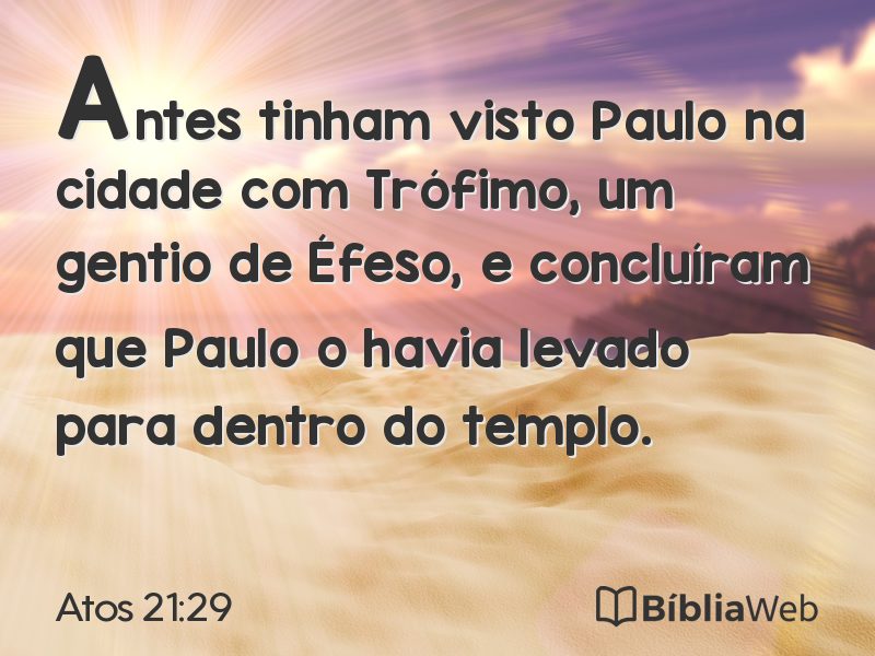 Atos 21:29 em imagem para compartilhar