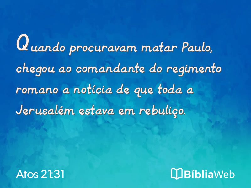Atos 21:31 em imagem para compartilhar