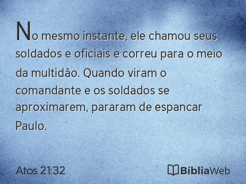Atos 21:32 em imagem para compartilhar