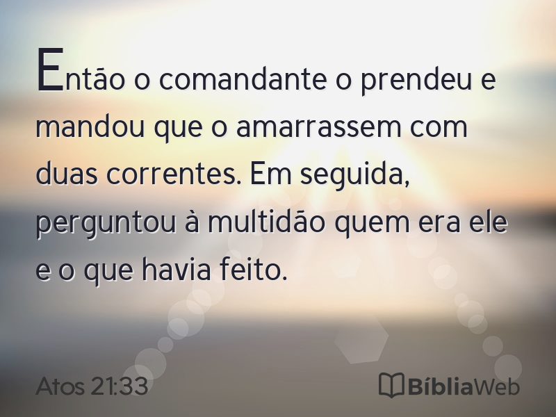 Atos 21:33 em imagem para compartilhar