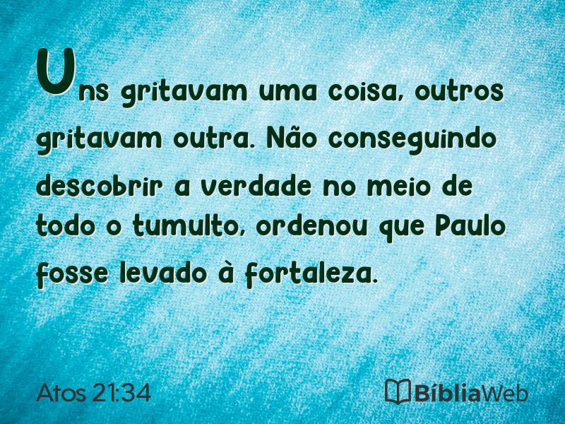 Atos 21:34 em imagem para compartilhar