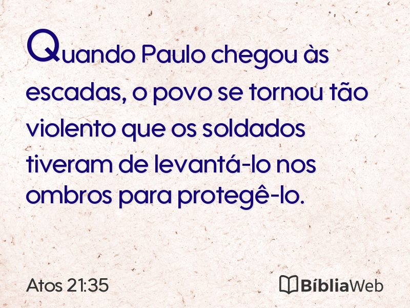 Atos 21:35 em imagem para compartilhar