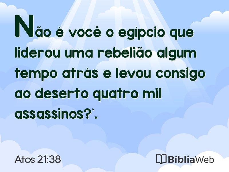 Atos 21:38 em imagem para compartilhar