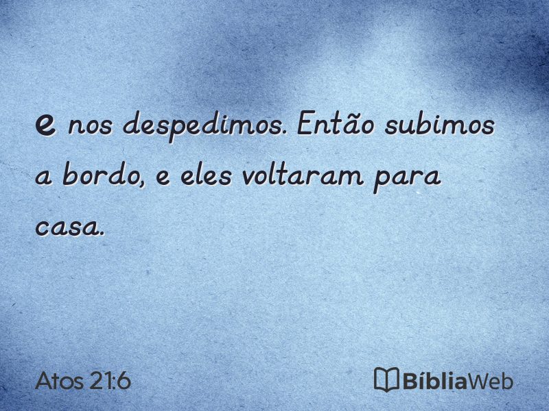 Atos 21:6 em imagem para compartilhar