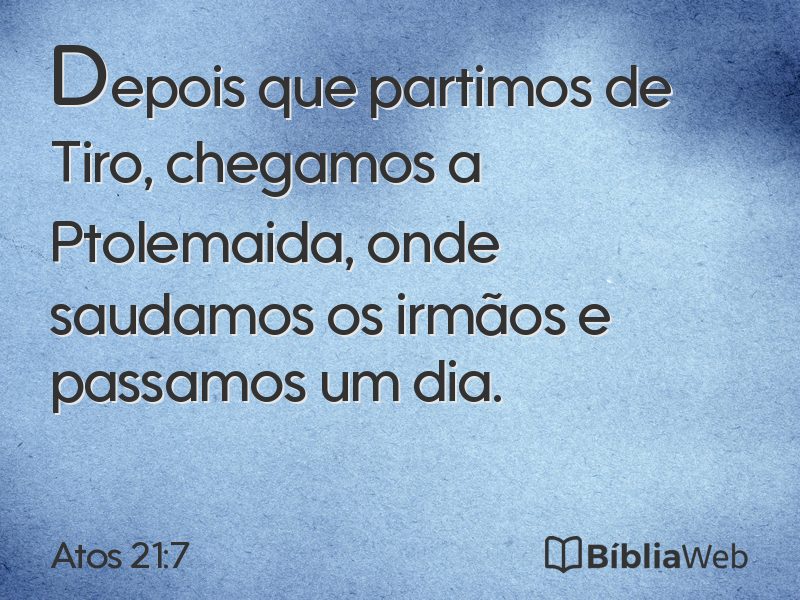 Atos 21:7 em imagem para compartilhar