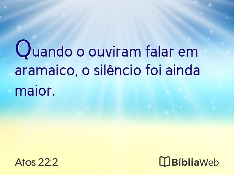 Atos 22:2 em imagem para compartilhar