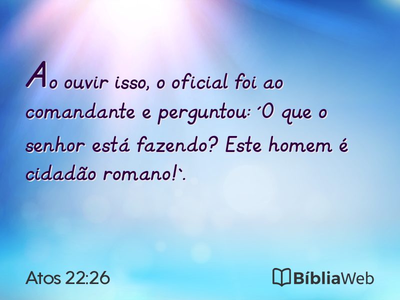 Atos 22:26 em imagem para compartilhar